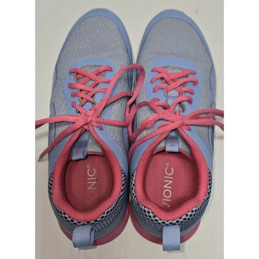 Vionic Jojo Ombre Blue Pink Walking Shoes Womens Size 8.5 Athletic Sneakers